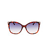 Кафяви дамски слънчеви очила със златисти дръжки-1 снимка