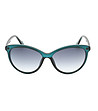 Дамски слънчеви очила котешко око в зелен нюанс-1 снимка