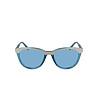 Светлосини дамски слънчеви очила със сребрист детайл-1 снимка