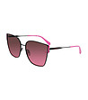 Черни дамски слънчеви очила с розови детайли-0 снимка