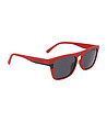 Червени мъжки слънчеви очила със сиви лещи-0 снимка