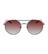 Дамски слънчеви очила в сиво с розови лещи-1 снимка
