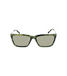 Дамски слънчеви очила със зелени рамки и сребристи дръжки-1 снимка