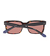 Кафяви мъжки слънчеви очила с розови лещи-2 снимка