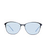 Дамски слънчеви очила с полурамки в цвят графит -2 снимка