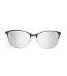 Дамски слънчеви очила с кафяви метални полурамки-1 снимка