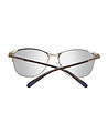 Дамски слънчеви очила с кафяви метални полурамки-2 снимка