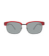 Мъжки слънчеви очила с червени полурамки-1 снимка