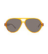 Мъжки слънчеви очила с жълти рамки и дръжки в хавана-1 снимка