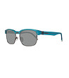 Мъжки слънчеви очила със синя полурамка-0 снимка