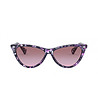 Дамски слънчеви очила котешко око в сиво и лилаво-1 снимка