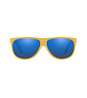 Жълти мъжки слънчеви очила със сини лещи-1 снимка