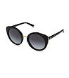 Черни дамски слънчеви очила със златисти детайли-0 снимка
