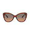 Дамски слънчеви очила пеперуда в кафяво -1 снимка
