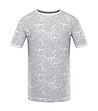 Памучна мъжка тениска на райе в бяло и маслина  Ovex-0 снимка