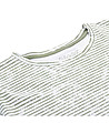 Памучна мъжка тениска на райе в бяло и маслина  Ovex-3 снимка