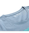 Дамска памучна тениска в син нюанс Woolena-3 снимка