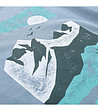 Дамска памучна тениска в син нюанс Woolena-4 снимка