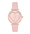 Розов дамски часовник със сърце-0 снимка