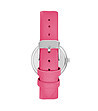 Дамски часовник в розово и сребристо със сърце-1 снимка