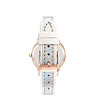 Дамски розовозлатист часовник с камъчета и сребриста каишка-1 снимка