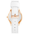 Дамски часовник в бяло и розовозлатисто със сърце-1 снимка