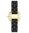 Дамски часовник в златисто и черно с камъчета-1 снимка