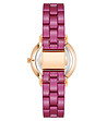 Дамски часовник в розовозлатисто и розово с камъчета-1 снимка