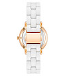 Дамски часовник в розовозлатисто и бяло с камъчета-1 снимка