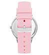 Дамски часовник в розово и сребристо с камъчета-1 снимка