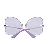Сребристи слънчеви очила с нестандартни лилави лещи-2 снимка