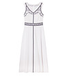 Бяла рокля с бродерии Ornami-4 снимка