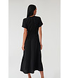 Черна рокля с колан Wanessa-1 снимка