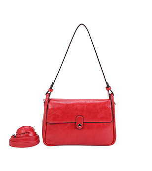 Дамска чанта в червено Arilyn снимка