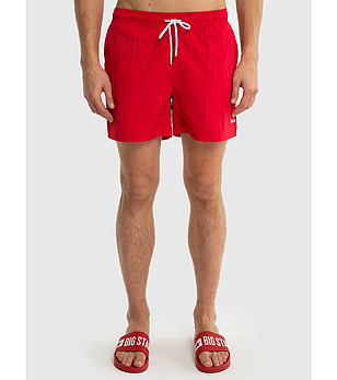 Червени мъжки шорти Rafos снимка