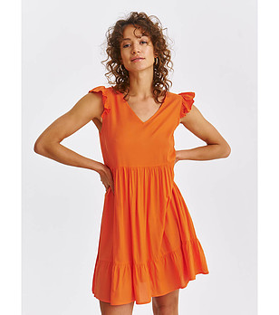 Оранжева лятна рокля  снимка