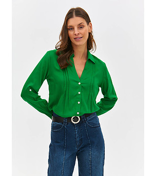 Дамска риза в зелено снимка