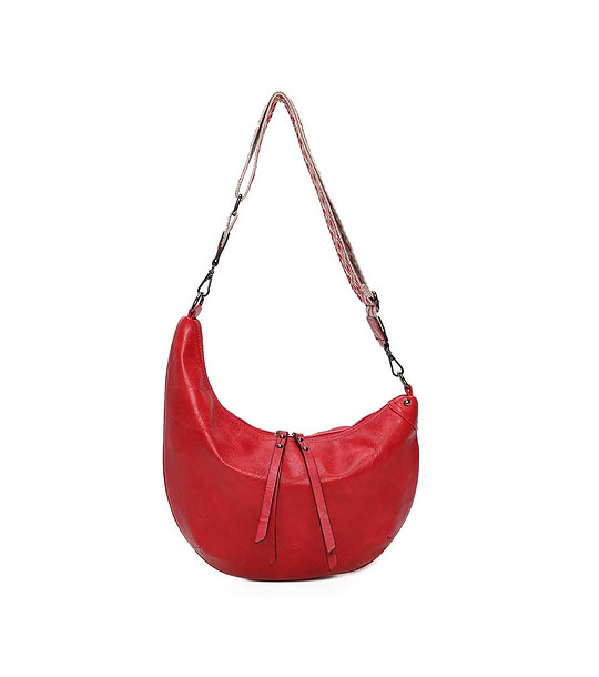 Червена асиметрична дамска чанта Atrea снимка