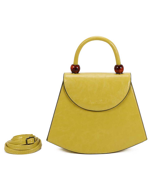 Дамска чанта с нестандартна форма в цвят лайм Indiasa снимка