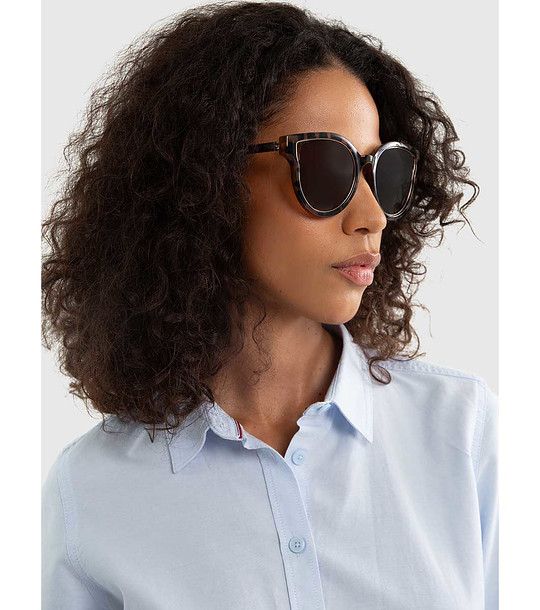 Дамски слънчеви очила в кафява хавана снимка