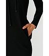 Черна рокля с качулка Mira-4 снимка