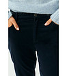 Дамски памучен панталон в тъмносиньо Zoria-2 снимка