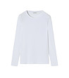Бяла памучна дамска блуза Basia-3 снимка