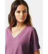 Дамска блуза в лилав нюанс с памук и лен Dili-2 снимка