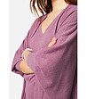 Дамска жилетка в лилав нюанс с памук и лен Thalia-2 снимка