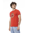 Мъжка червена памучна тениска с лого-2 снимка
