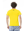Мъжка жълта памучна тениска с лого-1 снимка