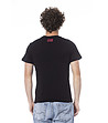 Мъжка памучна черна тениска с лого-1 снимка