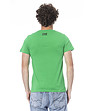 Мъжка зелена памучна тениска с принт -1 снимка
