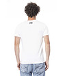 Мъжка бяла памучна тениска с принт-1 снимка